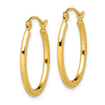 Load image into Gallery viewer, 10K Yellow Gold Textured Hollow Oval Hoop Earrings 22mm x 17mm x 2mm
