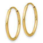 Lade das Bild in den Galerie-Viewer, 10K Yellow Gold Endless Round Hoop Earrings 20mm x 1.25mm
