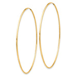 Load image into Gallery viewer, 10K Yellow Gold Endless Round Hoop Earrings 60mm x 1.25mm
