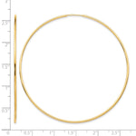 Load image into Gallery viewer, 10K Yellow Gold Endless Round Hoop Earrings 60mm x 1.25mm
