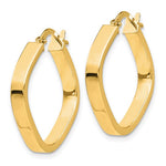 Indlæs billede til gallerivisning 10K Yellow Gold Flat Edge Square Hoop Earrings 27.25mm x 3mm
