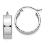 Carica l'immagine nel visualizzatore di Gallery, 14K White Gold Hoop Earrings 13mm x 5mm
