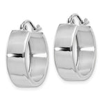 Carica l'immagine nel visualizzatore di Gallery, 14K White Gold Hoop Earrings 13mm x 5mm
