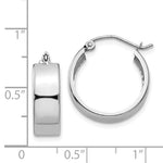 Carica l'immagine nel visualizzatore di Gallery, 14K White Gold Hoop Earrings 13mm x 5mm

