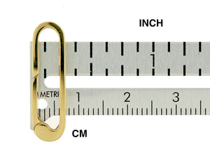 14k Yellow White Rose Gold Elongated Oblong Paper Clip Push Clasp Lock Connector Pendant Charm Hanger Bail Enhancer