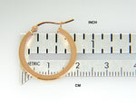 Afbeelding in Gallery-weergave laden, 14K Rose Gold Square Lightweight Classic Tube Hoop Earrings 20mm x 2mm
