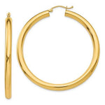 Load image into Gallery viewer, 10K Yellow Gold Round Classic Hoop Earrings 50mm x 4mm
