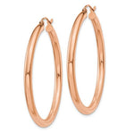 Load image into Gallery viewer, 14K Rose Gold Round Lightweight Classic Hoop Earrings 40mm x 3mm
