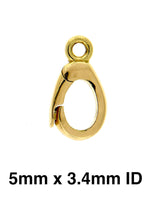이미지를 갤러리 뷰어에 로드 , Platinum 18k 14k Yellow Rose White Gold Sterling Silver 10mm x 5.8mm Pendant Charm Hanger Connector Bail Enhancer Clasp Jump Ring

