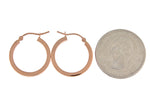 Afbeelding in Gallery-weergave laden, 14K Rose Gold Square Lightweight Classic Tube Hoop Earrings 20mm x 2mm
