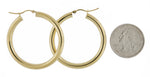이미지를 갤러리 뷰어에 로드 , 10K Yellow Gold Round Classic Hoop Earrings 40mm x 4mm
