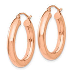 Load image into Gallery viewer, 14K Rose Gold Round Classic Hoop Earrings 25mm x 4mm
