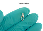 Φόρτωση εικόνας στο εργαλείο προβολής Συλλογής, 18k 14k Yellow White Gold Sterling Silver 11.2x4.5mm OD Triggerless Push Lobster Clasp Ring Pendant Hangers Charm Bails Bracelet
