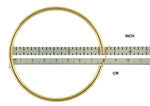 Load image into Gallery viewer, 14K Yellow Gold Round 3.15 inch Diameter Extra Large Giant Gigantic Classic Hoop Earrings 80mm x 4mm
