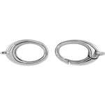 Carica l&#39;immagine nel visualizzatore di Gallery, 14k Yellow Rose White Gold Sterling Silver 27mm x 8.5mm Double Sided Triggerless Lobster Clasp
