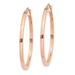 Afbeelding in Gallery-weergave laden, 14K Rose Gold Square Lightweight Classic Tube Hoop Earrings 35mm x 2mm
