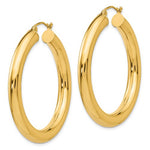 Carregar imagem no visualizador da galeria, 14K Yellow Gold Round Classic Hoop Earrings 40mm x 5mm
