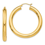 Carregar imagem no visualizador da galeria, 14K Yellow Gold Round Classic Hoop Earrings 40mm x 5mm

