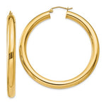 Carica l'immagine nel visualizzatore di Gallery, 14K Yellow Gold Round Classic Hoop Earrings 50mm x 5mm
