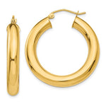 Load image into Gallery viewer, 14K Yellow Gold Round Classic Hoop Earrings 30mm x 5mm
