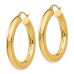 Load image into Gallery viewer, 14K Yellow Gold Round Classic Hoop Earrings 35mm x 5mm

