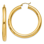 Indlæs billede til gallerivisning 14K Yellow Gold Round Classic Hoop Earrings 45mm x 5mm
