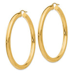 Indlæs billede til gallerivisning 14K Yellow Gold Round Classic Hoop Earrings 60mm x 5mm
