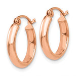 Afbeelding in Gallery-weergave laden, 14K Rose Gold Round Classic Hoop Earrings 16mm x 2.75mm
