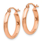 Afbeelding in Gallery-weergave laden, 14K Rose Gold Round Classic Hoop Earrings 18mm x 2.75mm
