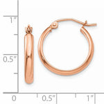 Afbeelding in Gallery-weergave laden, 14K Rose Gold Round Classic Hoop Earrings 18mm x 2.75mm
