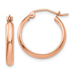 Afbeelding in Gallery-weergave laden, 14K Rose Gold Round Classic Hoop Earrings 18mm x 2.75mm
