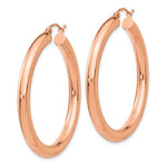 Afbeelding in Gallery-weergave laden, 14K Rose Gold Round Classic Hoop Earrings 40mm x 4mm
