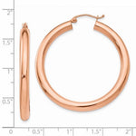 Afbeelding in Gallery-weergave laden, 14K Rose Gold Round Classic Hoop Earrings 40mm x 4mm
