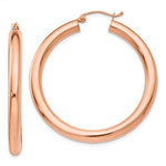 Afbeelding in Gallery-weergave laden, 14K Rose Gold Round Classic Hoop Earrings 40mm x 4mm
