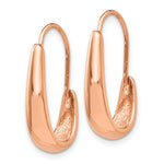 Afbeelding in Gallery-weergave laden, 14K Rose Gold Round Tapered J-Hoop Wire J Hoop Earrings 8mm x 5mm

