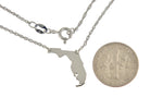 Φόρτωση εικόνας στο εργαλείο προβολής Συλλογής, 14k Gold 10k Gold Silver Florida State Heart Personalized City Necklace
