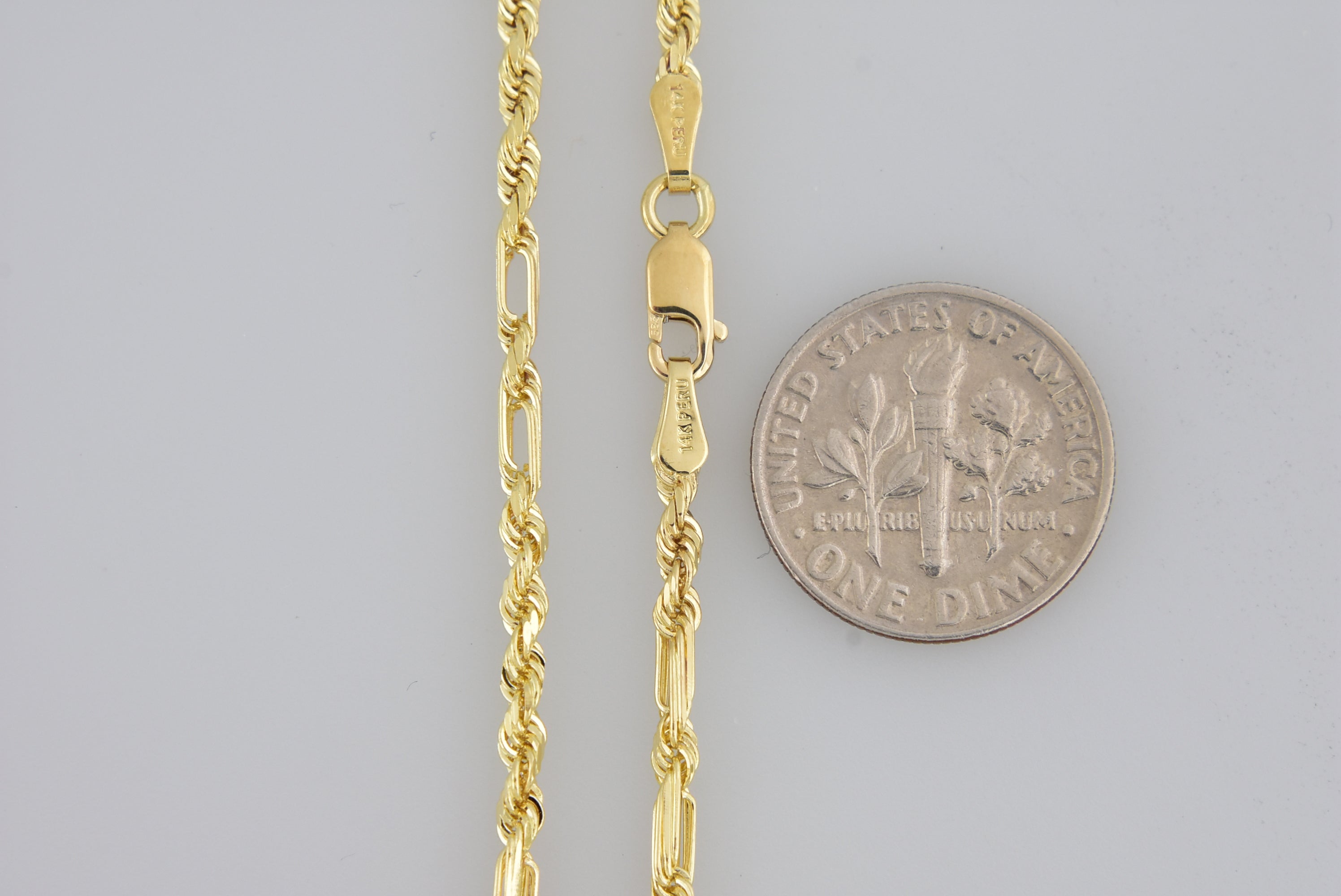 14K Yellow Gold 2.5mm Diamond Cut Milano Rope Bracelet Anklet Choker Necklace Pendant Chain