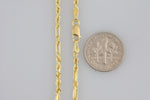 Cargar imagen en el visor de la galería, 14K Yellow Gold 2.5mm Diamond Cut Milano Rope Bracelet Anklet Choker Necklace Pendant Chain
