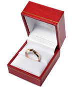Indlæs billede til gallerivisning 14k Rose Gold 4mm Classic Wedding Band Ring Half Round Light
