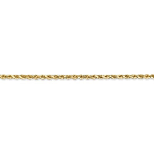 14K Yellow Gold 2mm Diamond Cut Rope Bracelet Anklet Choker Necklace Pendant Chain