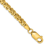 Carregar imagem no visualizador da galeria, 14K Yellow Gold 3.25mm Byzantine Bracelet Anklet Choker Necklace Pendant Chain
