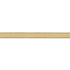 14k Yellow Gold 5mm Silky Herringbone Bracelet Anklet Choker Necklace Pendant Chain