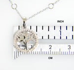 Cargar imagen en el visor de la galería, 14K White Gold 1/5 CTW Diamond Tree of Life Pendant Charm Necklace
