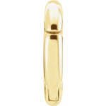 画像をギャラリービューアに読み込む, 14k Yellow Gold 12mm OD Round Hinged Push Clasp Triggerless Bail Hanger Enhancer Connector for Bracelet Anklet Necklace Chain Pendants Charms
