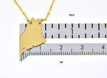 이미지를 갤러리 뷰어에 로드 , 14k Gold 10k Gold Silver Maine State Heart Personalized City Necklace
