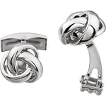 Load image into Gallery viewer, 14k Yellow Gold or 14k White Gold 14mm Knot Cufflinks Cuff Links
