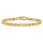 將圖片載入圖庫檢視器 14K Yellow Gold 3.25mm Byzantine Bracelet Anklet Choker Necklace Pendant Chain

