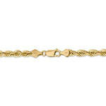 Загрузить изображение в средство просмотра галереи, 14K Yellow Gold 5.5mm Diamond Cut Rope Bracelet Anklet Choker Necklace Chain
