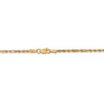 画像をギャラリービューアに読み込む, 14K Yellow Gold 2.25mm Diamond Cut Milano Rope Bracelet Anklet Choker Necklace Pendant Chain
