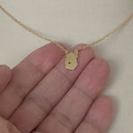 將影片載入圖庫檢視器並播放，14k Gold 10k Gold Silver West Virginia State Heart Personalized City Necklace
